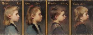 THYS Gaston 1863-1893,Portrait de quatre enfants,1895,Damien Leclere FR 2019-02-27