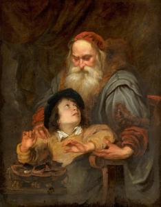 THYS Pieter I 1624-1677,An elderly man and a young boy warming themselves ,Bonhams GB 2023-02-02