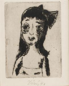 TICHY Frantisek 1896-1961,Girl with Vermillion Cheeks,1940,Palais Dorotheum AT 2015-05-23
