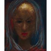 TIDEMANIS Janis Ferdinands 1897-1964,FACE OF A WOMAN WITH BLONDE HAIR,Waddington's CA 2020-02-22