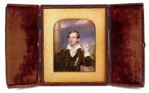 TIDEY ALFRED 1808-1892,Half length portrait of Robert Tidey in a velvet c,1838,Mallams GB 2017-10-09