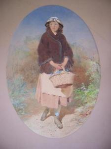TIDEY Henry F 1814-1872,Girl with a Basket,1865,Simon Chorley Art & Antiques GB 2010-05-27