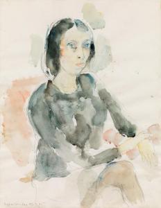 TIEFENTHALER Anton 1929-1982,Sitting lady,1975,im Kinsky Auktionshaus AT 2018-06-19
