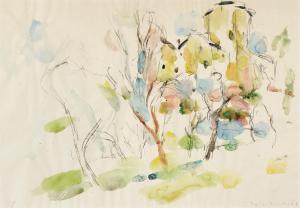 TIEFENTHALER Anton 1929-1982,Trees in a park,1976,Palais Dorotheum AT 2024-03-14