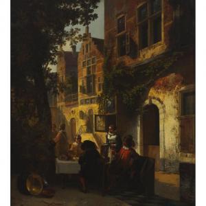 TIELEMANS Louis 1826-1856,Flemish OUTDOOR TAVERN SCENE,1853,Waddington's CA 2021-11-25