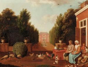 TIELING C 1700-1700,A couple seated in front of a house,Christie's GB 2007-01-30