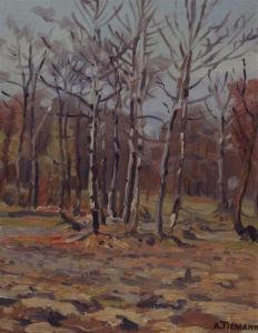 TIEMANN Albert Otto 1868-1948,Birch Trees,Hindman US 2016-05-06