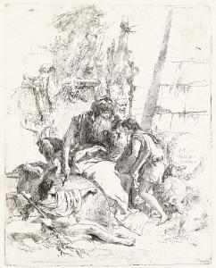 TIEPOLO Giovanni Battista 1696-1770,Due Maghi e due Ragazzi,1740,Swann Galleries US 2024-04-18