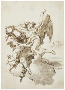 TIEPOLO Giovanni Domenico,An angel with a victor\’s crown and putti in the c,Christie's 2024-02-01
