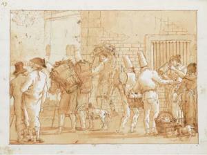 TIEPOLO Giovanni Domenico 1727-1804,Punchinello au marché,Christie's GB 2005-06-22