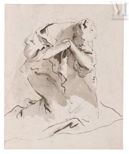 TIEPOLO Lorenzo 1736-1776,Figure agenouillée,Millon & Associés FR 2024-03-21