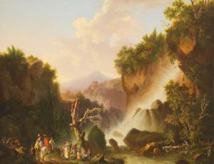 TIERCE Jean Baptiste 1737-1790,Cascade de Tivoli,Aguttes FR 2022-06-28