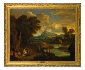 TIERCE Jean Baptiste 1737-1790,Paesaggio fluviale con figure,Wannenes Art Auctions IT 2020-12-21