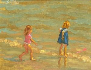 TIFFIN Sheila 1952,Two Children On the Beach,David Lay GB 2024-01-07