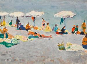 Tikhomirov Alexander Dmitrievich 1916-1995,On the Beach,1955,Sotheby's GB 2021-11-30