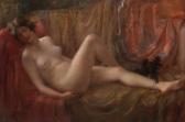 TIKHOV Vitali Gavrilovitch 1876-1939,Nude with a Dog,1921,MacDougall's GB 2018-11-29