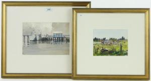 TILBY DEBORAH 1900,farm landscapes and a habour scene,Burstow and Hewett GB 2016-04-27