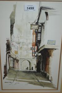 TILBY Debra L,Canterbury street scene with cathedral,Lawrences of Bletchingley GB 2017-04-25