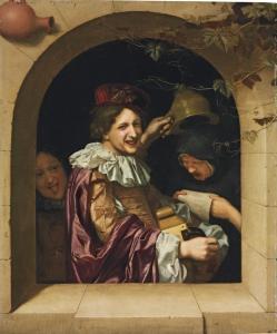 TILIUS Johannes, Jan,A hurdy-gurdy player with an old woman singing and,Christie's 2009-07-08