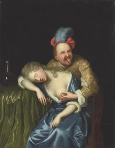 TILIUS Johannes, Jan 1660-1719,A libertine and a sleeping lady,Christie's GB 2010-07-07