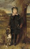 TILL A.P 1900-1900,A young girl with a Staffordshire bull terrier,Christie's GB 2002-06-13