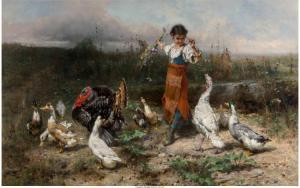 TILL Johann I 1800-1889,The little goose girl,1834,Heritage US 2017-05-24