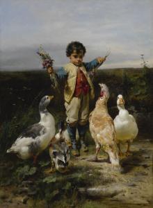 TILL Johann II 1827-1894,THELITTLE GOOSE BOY,Sotheby's GB 2019-02-01