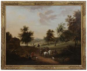 TILLEMANS Peter 1684-1734,A Hunting Party at Rest,Brunk Auctions US 2012-11-10