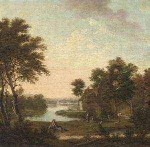 TILLEMANS Peter 1684-1734,A wooded river landscape with a shepherd and his f,Christie's 2008-01-15