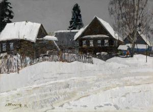 TIMKOV Nikolai E 1912-1993,Winter Village,1991,MacDougall's GB 2015-10-12