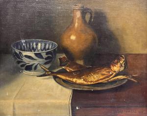 TIMMERS Adriaan,Still Life of Fish with Jug and Bowl,1930,Duggleby Stephenson (of York) 2022-12-08