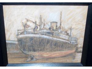 TIMMINS William Frederick 1915-1985,Ship in dry dock,Great Western GB 2021-02-24