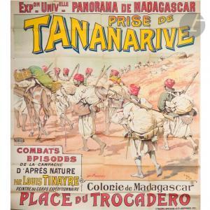 TINAYRE Louis J P 1861-1942,La Prise de Tananarive - Exposition Universelle - ,Ader FR 2024-03-29