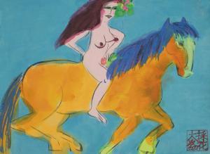 TING Walasse 1929-2010,LADY ON A HORSE,Sotheby's GB 2014-04-06