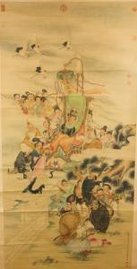 TINGBIAO Jin,Eight Immortals celebrating the birthday of Queen ,1767,888auctions 2017-02-23