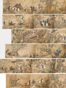 TINGBIAO Jin 1750-1820,hunting scene,888auctions CA 2018-12-20