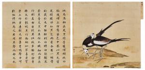 TINGXI JIANG 1669-1732,An Imperial Manual of Birds- Crow,Sotheby's GB 2024-04-07