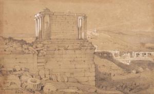 TIPPING William J 1816-1897,Temple of Winged Victory, Athens,1839,Bloomsbury London GB 2013-07-31