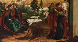 TIROLEAN SCHOOL,The Annunciation to Joachim and Joachim and,c.1515,im Kinsky Auktionshaus 2017-10-18