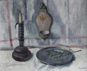 TIRVERT Eugène 1881-1948,Nature morte à la bougie, ,Gautier-Goxe-Belaisch, Enghien Hotel des ventes 2020-06-03