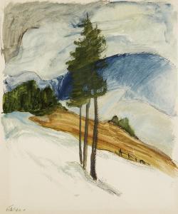 TISCHLER Heinrich 1897-1938,Landschaft,Swann Galleries US 2019-03-05