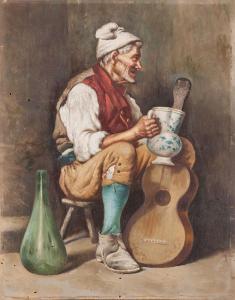 TITO Francesco 1863,Vecchio pescatore con chitarra in un interno; e An,Minerva Auctions 2014-05-27