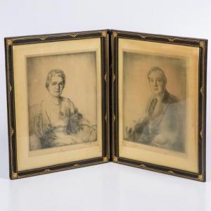TITTLE Walter Ernest 1883-1969,Portraits of a Married Couple,Gray's Auctioneers US 2020-12-02
