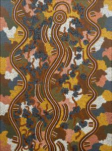 TJAKAMARRA Long Jack Phillipus 1932-1993,Storm & Caterpillar (Yeperenye) Dreaming a,1988,Abell A.N. 2022-07-29