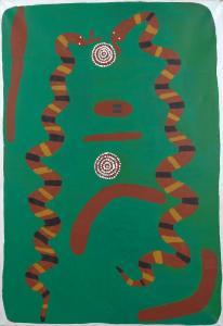 TJAPANANGKA Long Tom 1929-2006,Untitled (Two Snakes),1994,Leonard Joel AU 2021-02-24