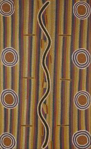 TJUNGARRAYI Two Bob,Yundurgunyu (Carpet Snake) at Kunatjarrayi,1982,Leonard Joel 2022-04-11