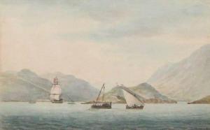 TOBIN George,Coastal Boat Traffic at Entrance to Vigo Spain,1813,Concept Gallery 2008-10-04