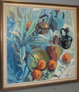 TOBNER Josef 1906-1985,"Stillleben, u. a. mit Orangen und Kaktus",Palais Dorotheum AT 2014-06-05
