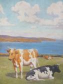 TODD Arthur R. Middleton 1891-1966,Coastal landscape with cattle,Cuttlestones GB 2020-03-05
