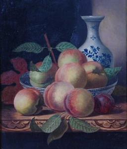 TODD Henry Georges 1847-1898,Still life with fruit, blue and white vase an,1879,Lacy Scott & Knight 2020-12-12